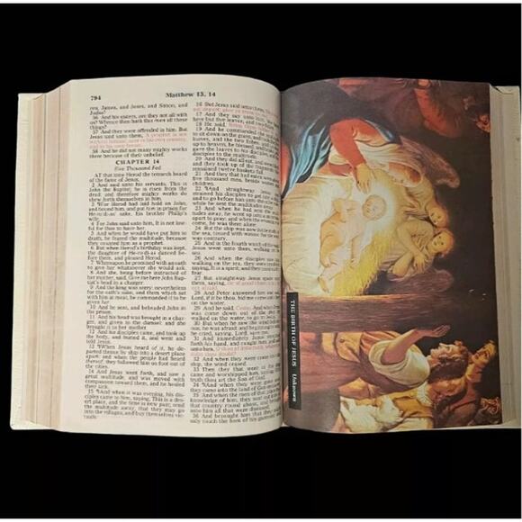 MEMORIAL EDITION HOLY BIBLE ILLUSTRATED NEW AMERICAN BIBLE, COPYRIGHT 1971 - Picture 10 of 11